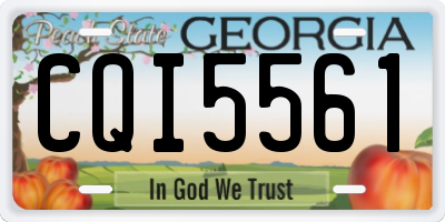 GA license plate CQI5561