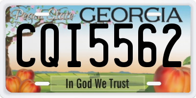 GA license plate CQI5562