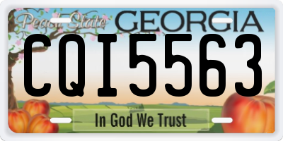 GA license plate CQI5563