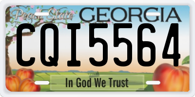 GA license plate CQI5564