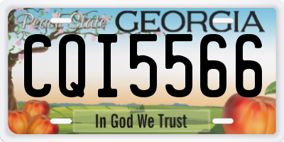 GA license plate CQI5566