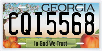 GA license plate CQI5568