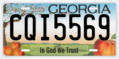 GA license plate CQI5569