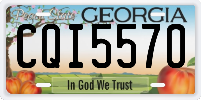 GA license plate CQI5570