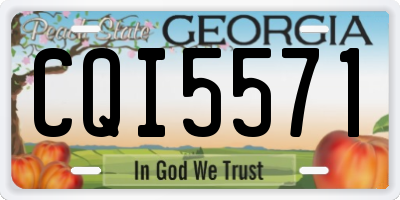 GA license plate CQI5571