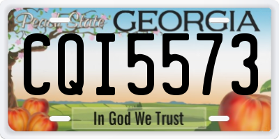 GA license plate CQI5573