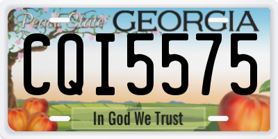 GA license plate CQI5575