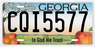 GA license plate CQI5577