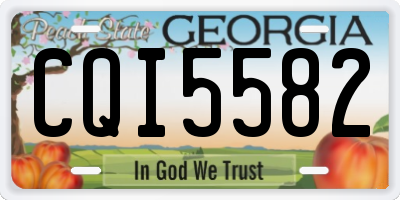 GA license plate CQI5582