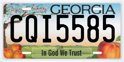 GA license plate CQI5585