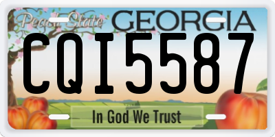 GA license plate CQI5587