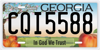 GA license plate CQI5588