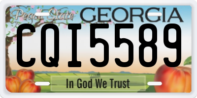 GA license plate CQI5589