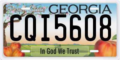 GA license plate CQI5608