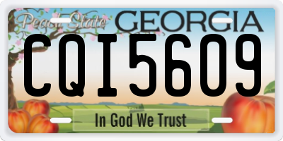 GA license plate CQI5609