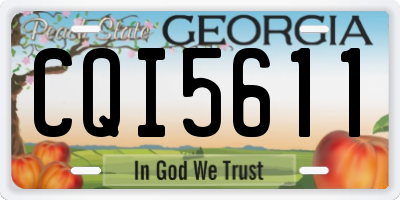 GA license plate CQI5611