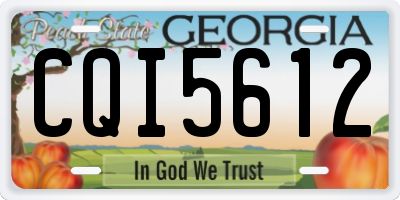 GA license plate CQI5612