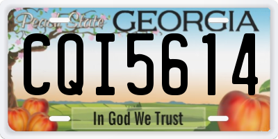 GA license plate CQI5614