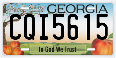 GA license plate CQI5615