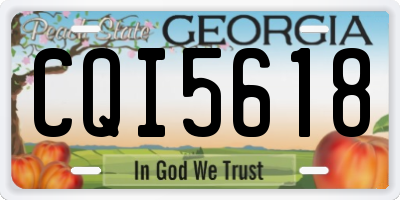 GA license plate CQI5618