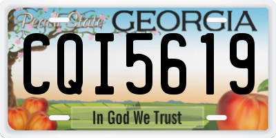 GA license plate CQI5619