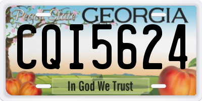 GA license plate CQI5624