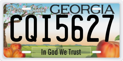 GA license plate CQI5627