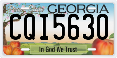 GA license plate CQI5630