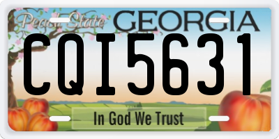 GA license plate CQI5631