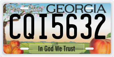 GA license plate CQI5632