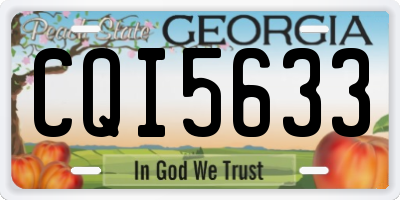 GA license plate CQI5633