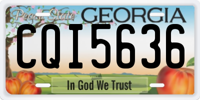 GA license plate CQI5636