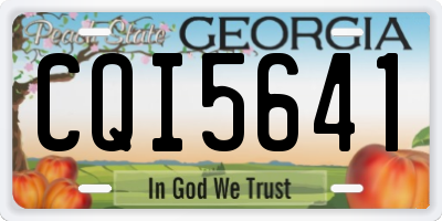 GA license plate CQI5641