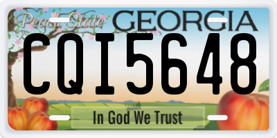 GA license plate CQI5648