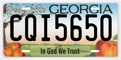 GA license plate CQI5650
