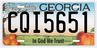 GA license plate CQI5651