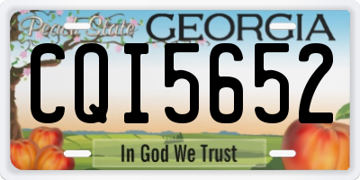 GA license plate CQI5652