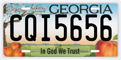 GA license plate CQI5656