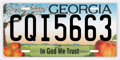 GA license plate CQI5663
