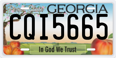 GA license plate CQI5665