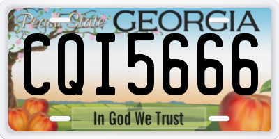 GA license plate CQI5666