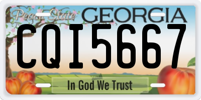 GA license plate CQI5667