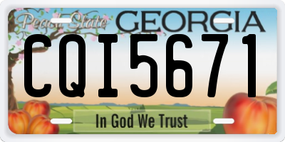 GA license plate CQI5671