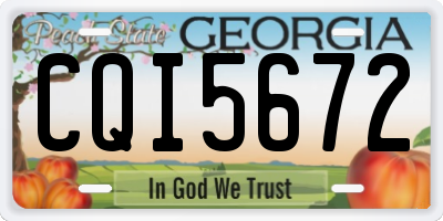 GA license plate CQI5672