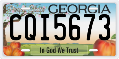 GA license plate CQI5673