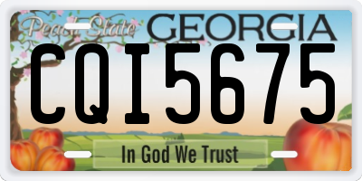 GA license plate CQI5675