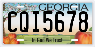 GA license plate CQI5678