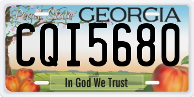 GA license plate CQI5680