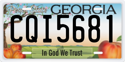 GA license plate CQI5681