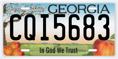 GA license plate CQI5683